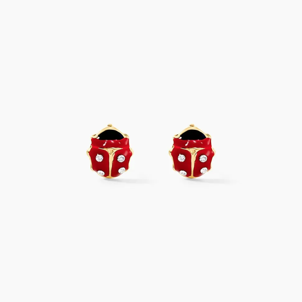 Boucles D'oreilles Puces Deena Or Jaune Oxyde De Zirconium