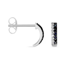 Marc Orian Cadeaux Mariage|Bijoux Diamant > Boucles D'oreilles Puces Demi Lune Or Blanc Diamant
