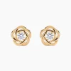 Boucles D'oreilles Puces Djanaelle Plaqué Or Jaune Oxyde De Zirconium
