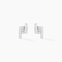 Marc Orian Bijoux Or|Boucles D'Oreilles Mariage > Boucles D'oreilles Puces Dolene Or Blanc Diamant
