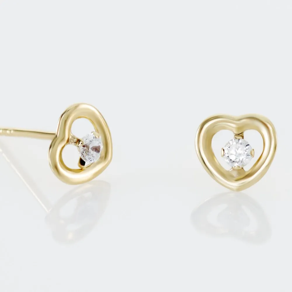 Marc Orian Bijoux Zirconium|Bijoux Homme > Boucles D'oreilles Puces Dolly Or Jaune Oxyde De Zirconium