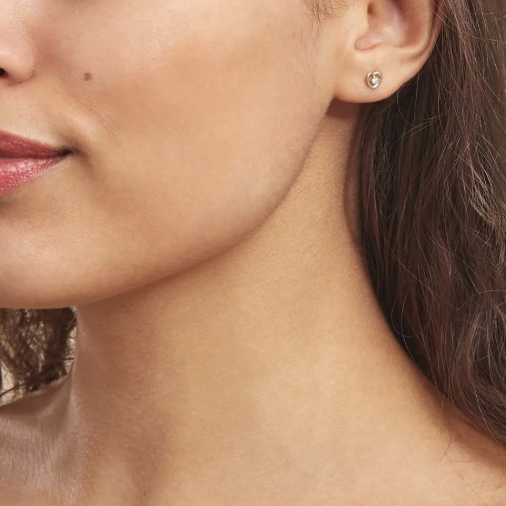 Marc Orian Bijoux Zirconium|Bijoux Homme > Boucles D'oreilles Puces Dolly Or Jaune Oxyde De Zirconium