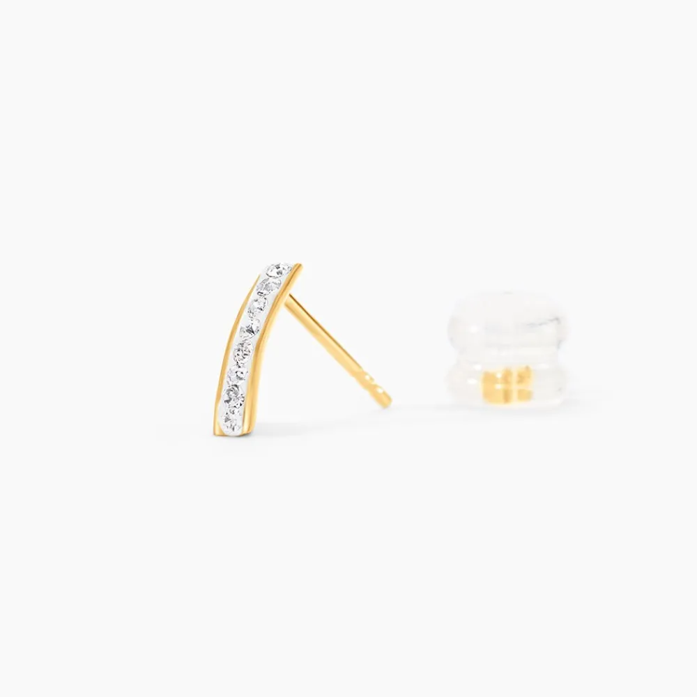 Marc Orian Boucles D'Oreilles Strass|Boucles D'Oreilles Or > Boucles D'oreilles Puces Edme Barrettes Or Jaune Strass