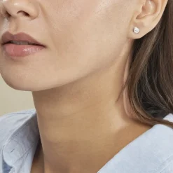 Marc Orian Boucles D'Oreilles Strass|Boucles D'Oreilles Or > Boucles D'oreilles Puces Edmee Cercle 0 Or Rose Strass