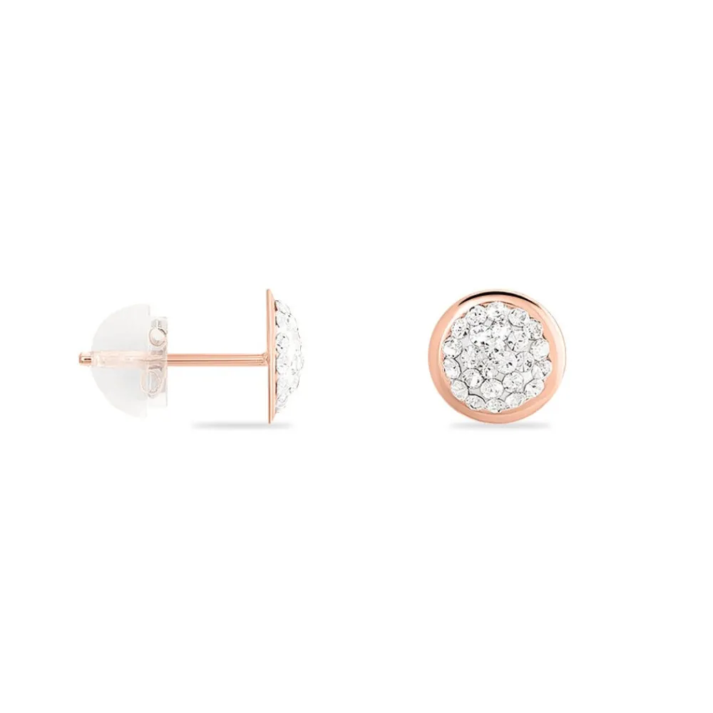 Marc Orian Boucles D'Oreilles Strass|Boucles D'Oreilles Or > Boucles D'oreilles Puces Edmee Cercle 0 Or Rose Strass