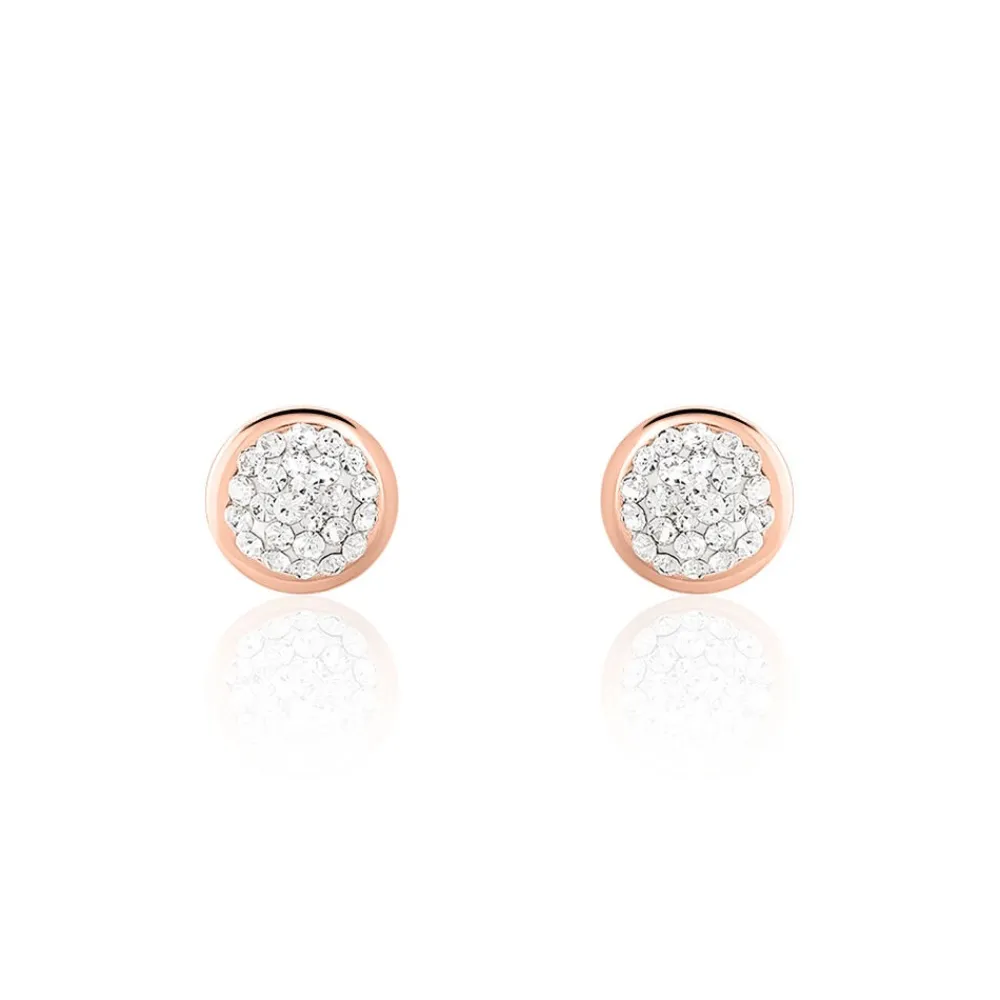 Marc Orian Boucles D'Oreilles Strass|Boucles D'Oreilles Or > Boucles D'oreilles Puces Edmee Cercle 0 Or Rose Strass