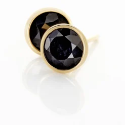 Marc Orian Bijoux Or|Bijoux Saphir > Boucles D'oreilles Puces Edy Serti Clos Or Jaune Saphir