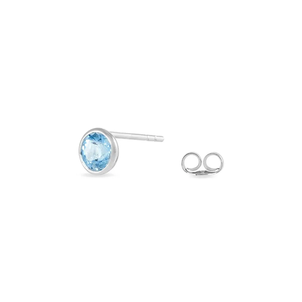 Marc Orian Idées Cadeaux Femme|Boucles D'Oreilles Or > Boucles D'oreilles Puces Edy Serti Clos Or Blanc Topaze