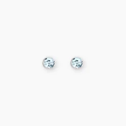 Marc Orian Idées Cadeaux Femme|Boucles D'Oreilles Or > Boucles D'oreilles Puces Edy Serti Clos Or Blanc Topaze