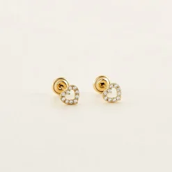 Marc Orian Bijoux Zirconium|Bijoux Homme > Boucles D'oreilles Puces Eily Or Jaune Oxyde De Zirconium