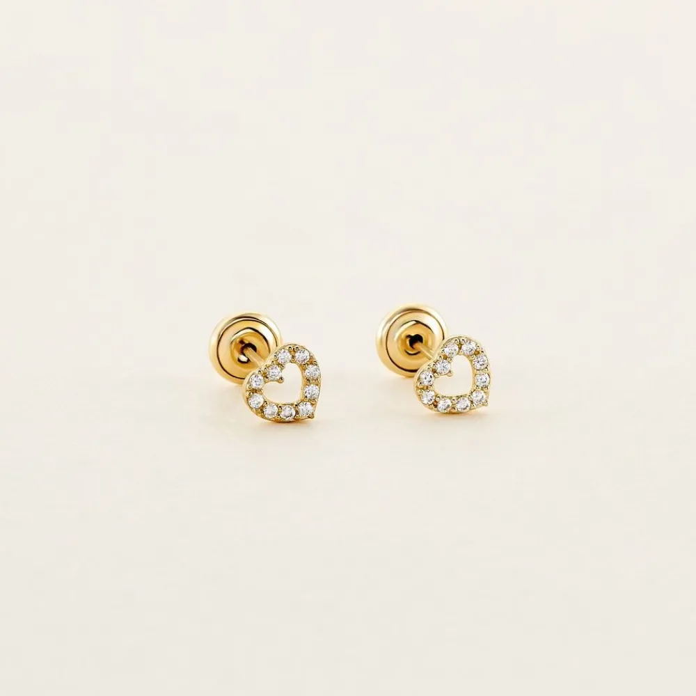 Marc Orian Bijoux Zirconium|Bijoux Homme > Boucles D'oreilles Puces Eily Or Jaune Oxyde De Zirconium
