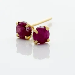 Marc Orian Boucles D'Oreilles Rubis|Boucles D'Oreilles Or > Boucles D'oreilles Puces Elea Serti Griffe or jaune rubis