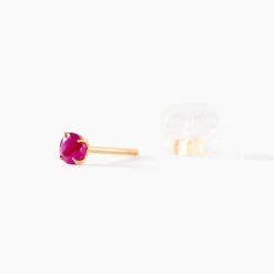 Marc Orian Boucles D'Oreilles Rubis|Boucles D'Oreilles Or > Boucles D'oreilles Puces Elea Serti Griffe or jaune rubis
