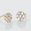 Marc Orian Bijoux Zirconium|Boucles D'Oreilles Fleur > Boucles D'oreilles Puces Eleanor Fleur Or Jaune Oxyde De Zirconium