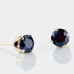 Marc Orian Boucles D'Oreilles Saphir|Boucles D'Oreilles Or > Boucles D'oreilles Puces Elea Serti Griffe Or Jaune Saphir