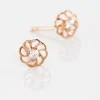 Marc Orian Bijoux Zirconium|Boucles D'Oreilles Fleur > Boucles D'oreilles Puces Eleanor Fleur Or Rose Oxyde De Zirconium