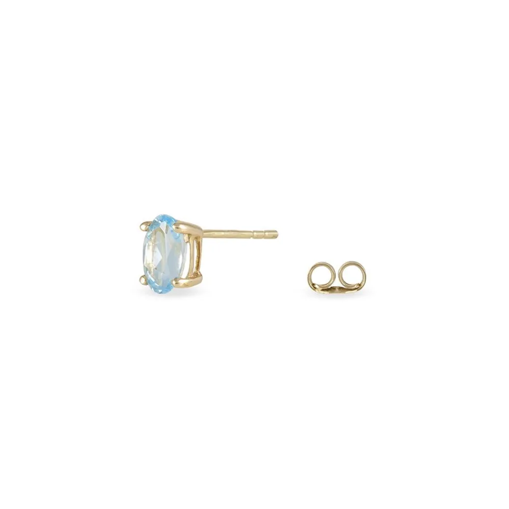 Marc Orian Idées Cadeaux Femme|Boucles D'Oreilles Or > Boucles D'oreilles Puces Elea Serti Griffe Or Jaune Topaze or jaune topaze bleue