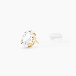 Marc Orian Bijoux Zirconium|Idées Cadeaux Femme > Boucles D'oreilles Puces Elorri or jaune oxyde