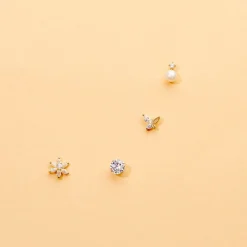 Marc Orian Bijoux Perles|Boucles D'Oreilles Perle > Boucles D'oreilles Puces Eolande Or Jaune Perle De Culture