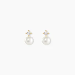 Marc Orian Bijoux Perles|Boucles D'Oreilles Perle > Boucles D'oreilles Puces Eolande Or Jaune Perle De Culture