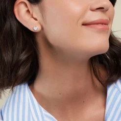Marc Orian Bijoux Zirconium|Boucles D'Oreilles Argent > Boucles D'oreilles Puces Esperanza Argent Blanc Oxyde De Zirconium
