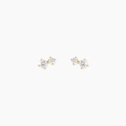 Marc Orian Cadeaux Mariage|Parures De Mariage > Boucles D'oreilles Puces Eugenio Or Jaune Diamant Synthétique