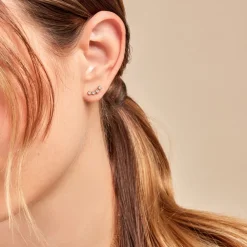 Marc Orian Boucles D'Oreilles Acier Inoxydable|Bijoux Acier Inoxydable > Boucles D'oreilles Puces Eva Acier Jaune Cristal