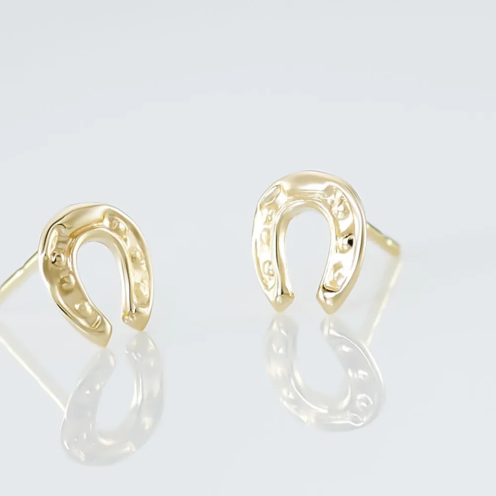 Marc Orian Bijoux Homme|Boucles D'Oreilles Homme > Boucles D'oreilles Puces Evanne Cheval Or Jaune