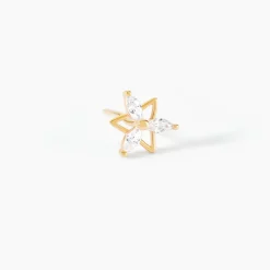 Marc Orian Bijoux Zirconium|Boucles D'Oreilles Fleur > Boucles D'Oreilles Puces Farid Or Jaune Oxyde De Zirconium