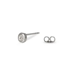 Boucles D'oreilles Puces Fatiana Or Blanc Diamant