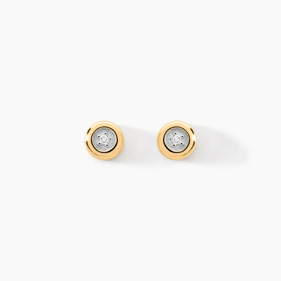 Boucles D'oreilles Puces Fatiana Or Jaune Diamant