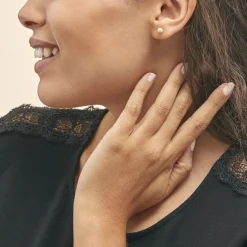 Marc Orian Idées Cadeaux Femme|Boucles D'Oreilles Femme > Boucles D'oreilles Puces Fidelia Boule Sablee Or Jaune