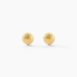 Marc Orian Idées Cadeaux Femme|Boucles D'Oreilles Femme > Boucles D'oreilles Puces Fidelia Boule Sablee Or Jaune