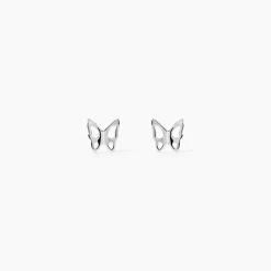 Marc Orian Idées Cadeaux Femme|Boucles D'Oreilles Femme > Boucles D'oreilles Puces Filippa Papillon Or Blanc