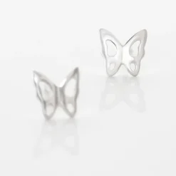 Marc Orian Idées Cadeaux Femme|Boucles D'Oreilles Femme > Boucles D'oreilles Puces Filippa Papillon Or Blanc