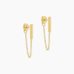 Marc Orian Boucles D'Oreilles Acier Inoxydable|Bijoux Acier Inoxydable > Boucles D'Oreilles Puces Fino Acier Jaune