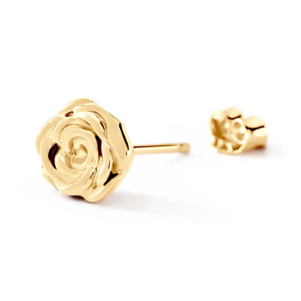 Boucles D'oreilles Puces Fioralba Plaqué Or Jaune