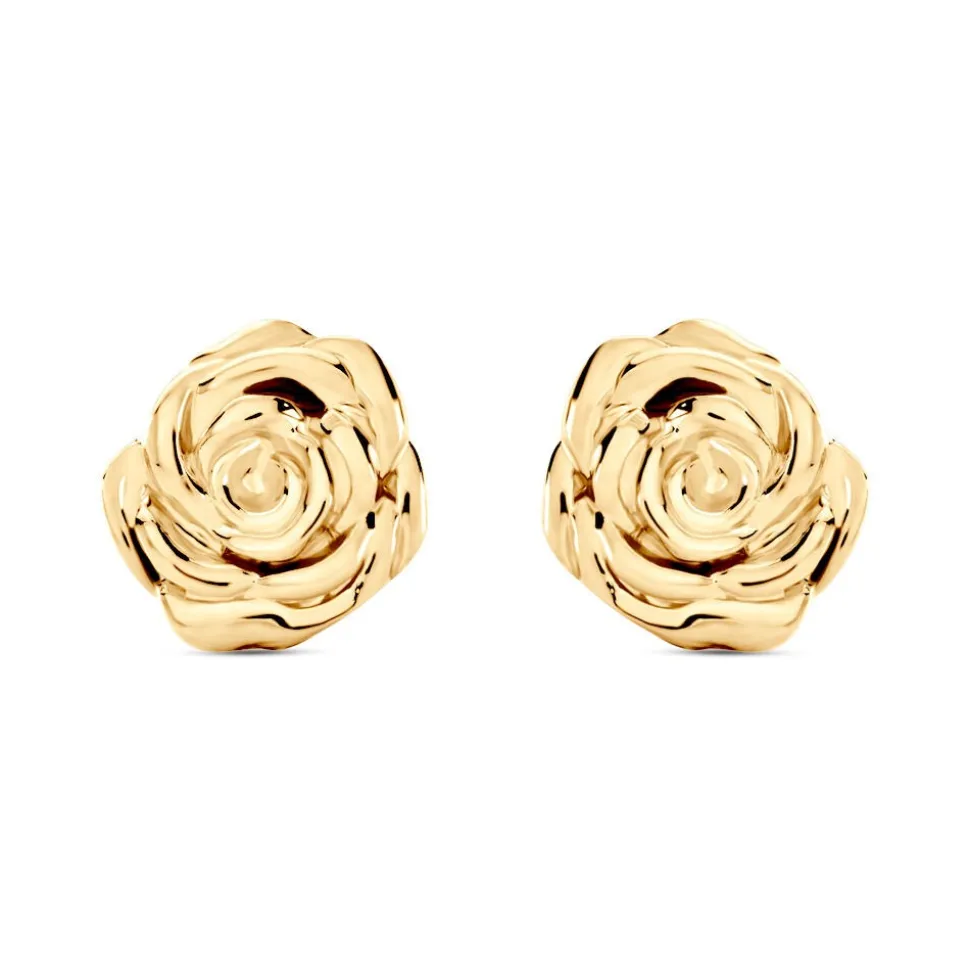 Boucles D'oreilles Puces Fioralba Plaqué Or Jaune