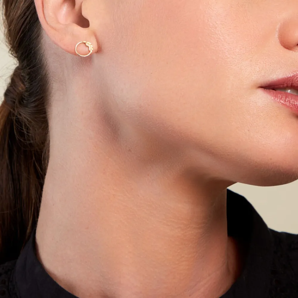 Marc Orian Idées Cadeaux Femme|Boucles D'Oreilles Femme > Boucles D'oreilles Puces Foliel Or Jaune