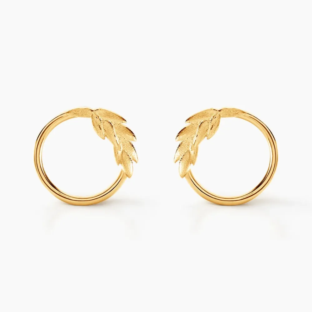 Marc Orian Idées Cadeaux Femme|Boucles D'Oreilles Femme > Boucles D'oreilles Puces Foliel Or Jaune