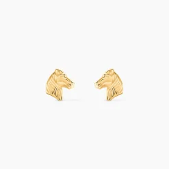 Marc Orian Idées Cadeaux Femme|Boucles D'Oreilles Or > Boucles D'oreilles Puces Freyia Cheval Or Jaune