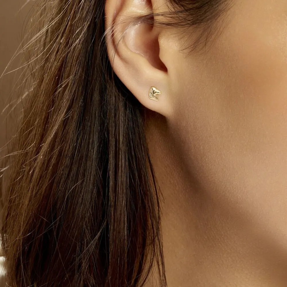 Marc Orian Idées Cadeaux Femme|Boucles D'Oreilles Or > Boucles D'oreilles Puces Freyia Cheval Or Jaune