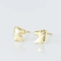 Marc Orian Idées Cadeaux Femme|Boucles D'Oreilles Or > Boucles D'oreilles Puces Freyia Cheval Or Jaune