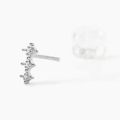 Marc Orian Cadeaux Mariage|Bijoux Diamant > Boucles D'oreilles Puces Ganesha Or Blanc Diamant