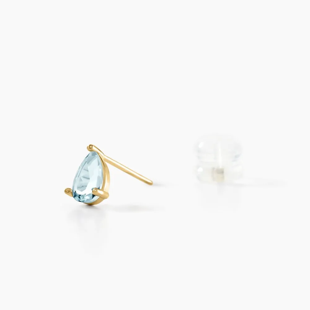 Marc Orian Cadeaux Mariage|Anniversaire De Mariage > Boucles D'oreilles Puces Goutte Or Jaune Topaze or jaune topaze bleu