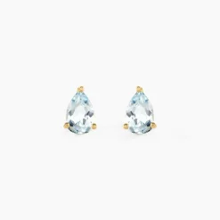 Marc Orian Cadeaux Mariage|Anniversaire De Mariage > Boucles D'oreilles Puces Goutte Or Jaune Topaze or jaune topaze bleu