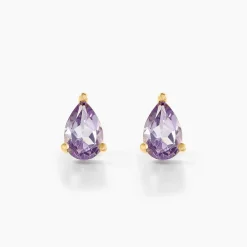 Marc Orian Anniversaire De Mariage|Boucles D'Oreilles Améthyste > Boucles D'oreilles Puces Goutte Or Jaune Améthyste or jaune améthyste violet