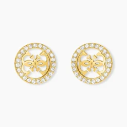 GUESS BIJOUX Bijoux Zirconium|Boucles D'Oreilles Acier Inoxydable > Boucles D'Oreilles Puces Guess Studs Party Acier Jaune Oxyde De Zirconium