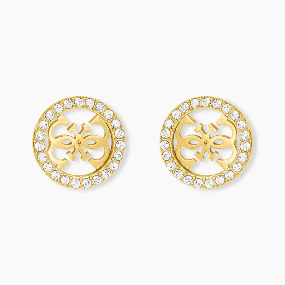 GUESS BIJOUX Bijoux Zirconium|Boucles D'Oreilles Acier Inoxydable > Boucles D'Oreilles Puces Guess Studs Party Acier Jaune Oxyde De Zirconium