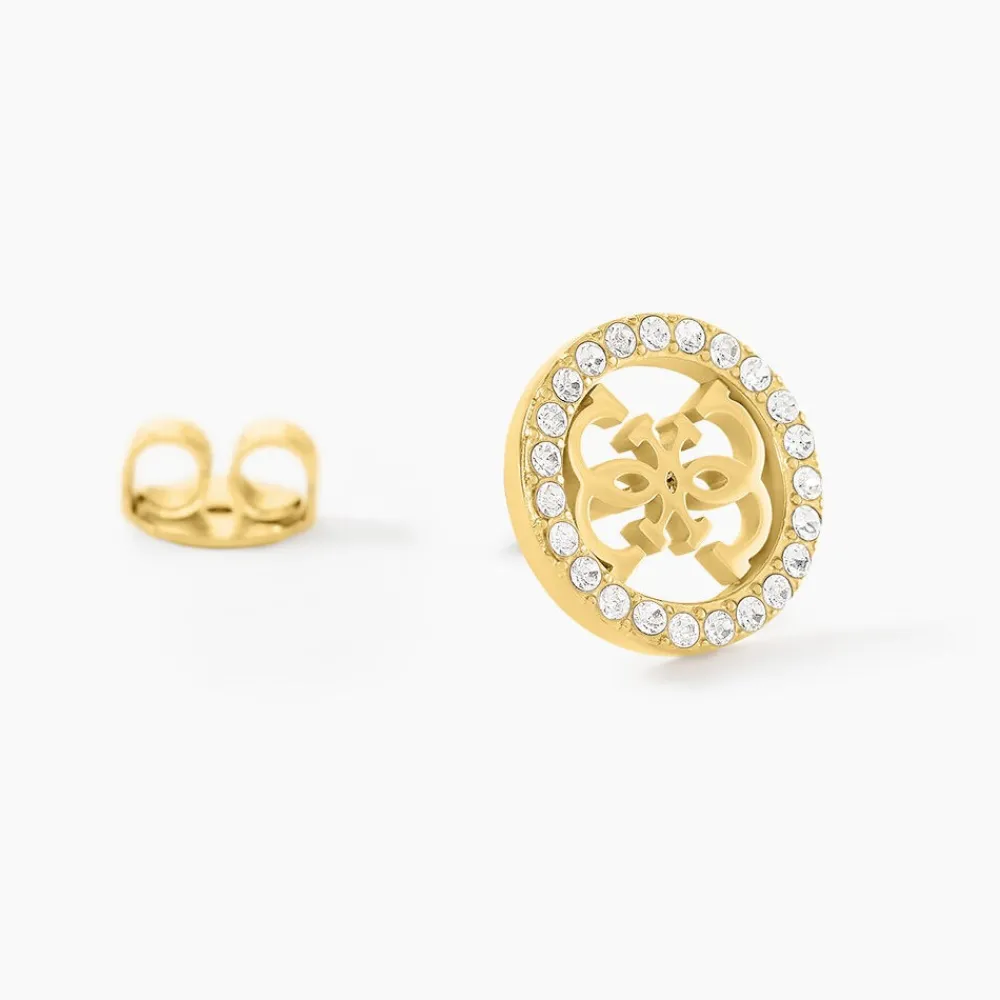 GUESS BIJOUX Bijoux Zirconium|Boucles D'Oreilles Acier Inoxydable > Boucles D'Oreilles Puces Guess Studs Party Acier Jaune Oxyde De Zirconium
